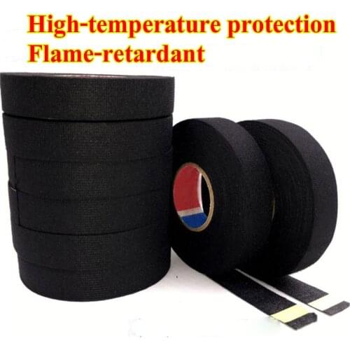 15 Meters Wires Fabric Tape High-temperature Protection Anti-Fade Loom Harness Tape Universal Auto Accessories