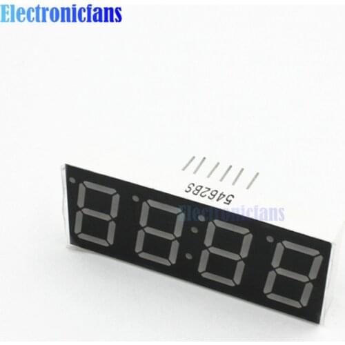 2PCS 0.56" 4 Digit Super Red LED Display Common Anode with Time Display 12 Pins