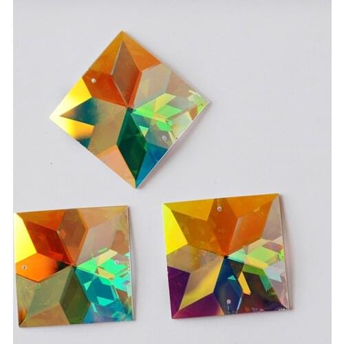 2310TH Square Silver Base New Style DIY Beauty Jewelry Accessory Sew On Rhinestone Clothing Garment Accessories