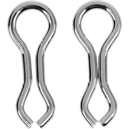 50pcs Sinker Eyes Fishing Snaps Fishing Swivels Tackle Accessories Connector Swivels Fishing Plumbs Giratorios Pesca Silver