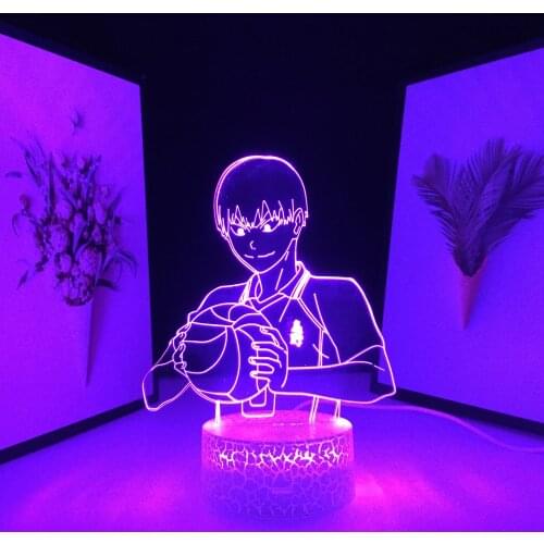 Anime LED Night Light Tobio Kageyama Lamp for Kids Bedroom Decor Nightlight Child Birthday Gift Haikyu Table Light