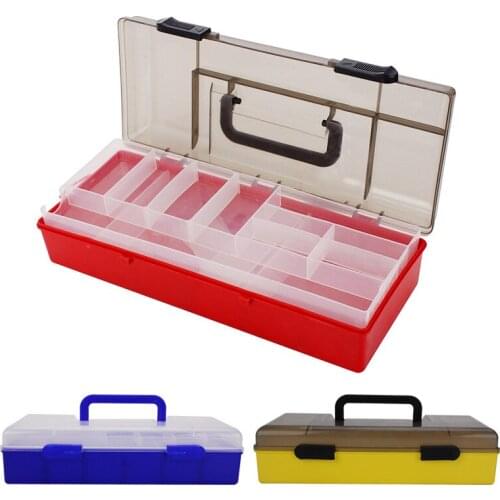 Large Capacity Plastic Doublex layer Fishing Tackle Box Bait Hook for Fish Accessories Box Carp Fishing Tool Storage Box
