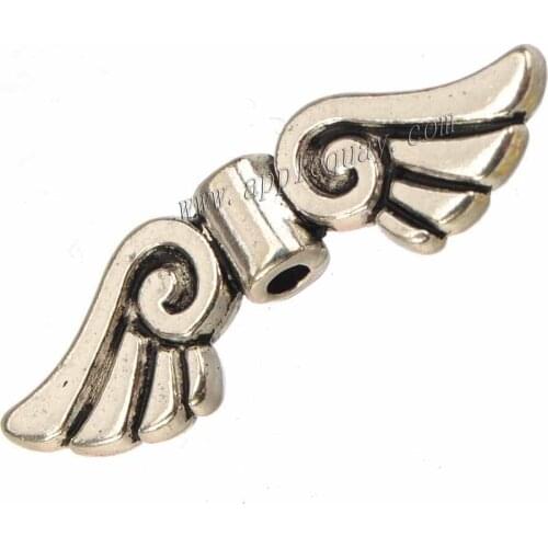 DIY Large Angel Wing Bead Charms Bracelets Crafts Suspension Vintage Type Metal Fashion Jewelry Findings 2021 New 45mm 10pcs