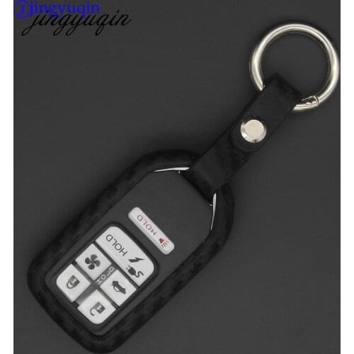 Jingyuqin 2/3/4/5/6 Buttons Silicone Remote Car Key Case Fob Cover For Honda Civic Accord Cr-v Pilot Crv 2015 2016 2017 2018