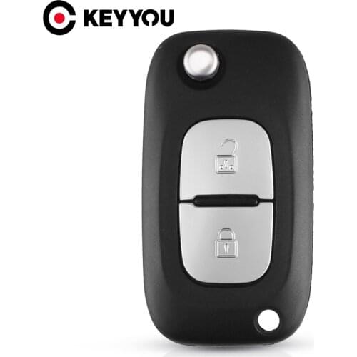 KEYYOU 2 Button Folding Car Key Shell For Renault Clio Megane Kangoo Modus Auto Remote Case Cover With VA2 Blade