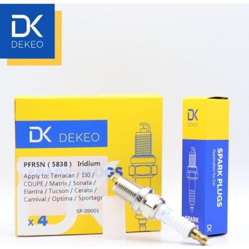 Dekeo For Hyundai Accent Elantra Santa Fe Sonata Tiburon XG300 Kia Optima Rio Sedona Sephia Sorento Spectra Sportage Spark Plug