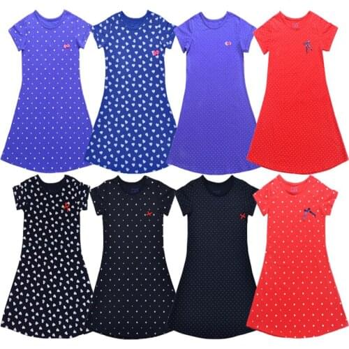 Brand New Girls Summer Dress Heart Floral Bow Kids Girls Dresses Princess Dress Children Costumes for Kids Cotton Clothes