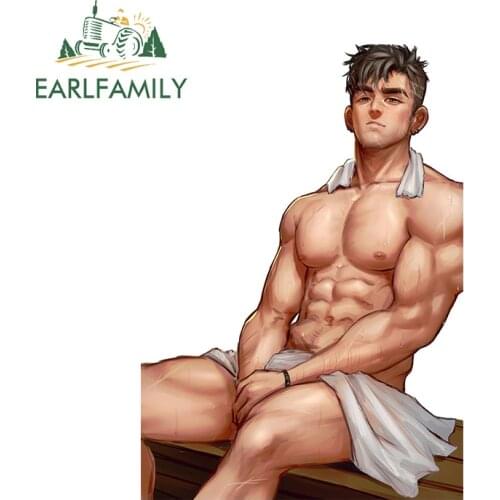 EARLFAMILY 13cm x 9.2cm For Sexy Handsome Gay Boy Man Car Stickers RV Decal Motorcycle Funny Surfboard Trunk Sticker Decor