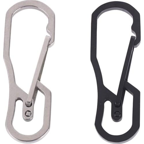 EDC Camping Carabiners Buckles Hooks Cutting Stainless Steel Tactics Outdoor Equipment Tools Multifunction Keychain Climbing