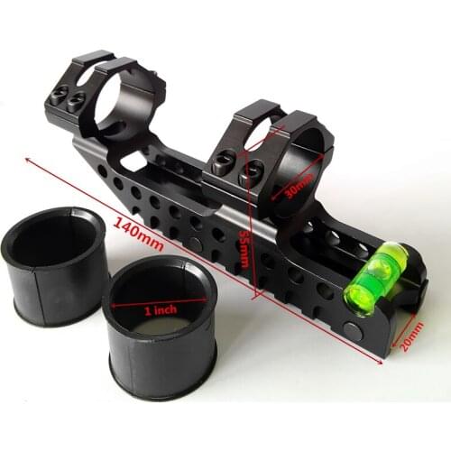 FIRECLUB 1 inch/30mm Picatinny Weaver Hunting Rifle Scope Rings Mount Bidirectional with Bubble Level Rail Mounts