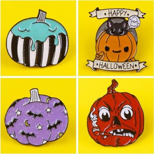 Halloween Ghost Pumpkin Brooch Badge Pins Brooch Badge On Clothes Jackets Denim For Kids Women Party Gift High quality