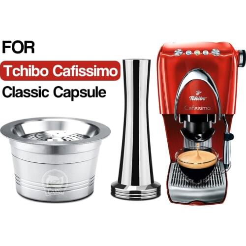 ICafilas Reusable Coffee Filters For Caffitaly K-fee Tchibo Cafissimo Classic Stainless Steel Refillable Cafe Capsule Pod Tamper
