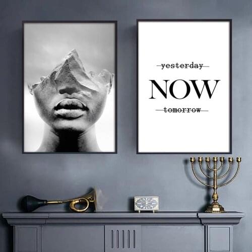 Canvas painting Wall art picture Poster Selfdom Creative Visual Arts Wall art print Wall decor painting Poster black and white