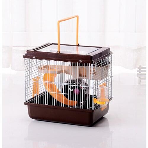 Hamster Cage Hamster Double Cage New Big Castle with Skylight Hamster Cage Luxury Villa Cage