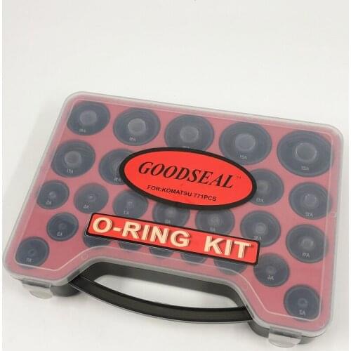 Handle O-ring kit for Komatsu 771pcs NBR 90 Nitrile 90 Durometer Rubber O Ring Kit Excavator O-RING BOX ASSORTMENT