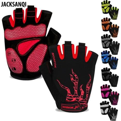 JACKSANQI Unisex Outdoor Cycling Half Finger Touchscreen Gloves Mountain Bicycle Camping Bike Short Breathable Mittens RA474
