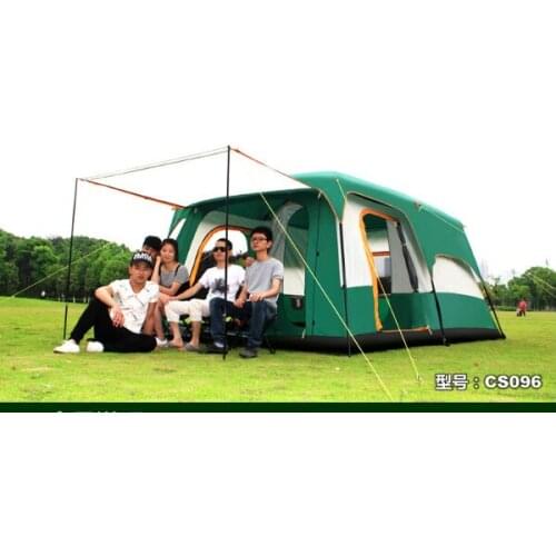 Outdoor New big space camping outing two bedroom tent ultra-large hight quality waterproof camping tent