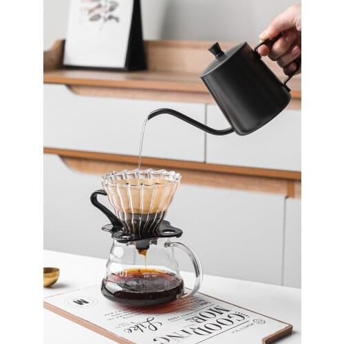 Hand Made Coffee Maker Set Coffee Filter Cup Long Mouth Narrow-Mouth Pot Coffeepot Brew Cup Coffee Utensils