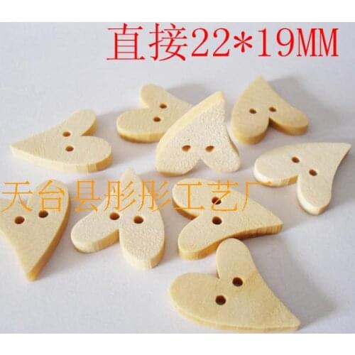 Natural Color 2-Hole Cartoon Wooden Buttons Childrens Wooden Buttons 100pcs