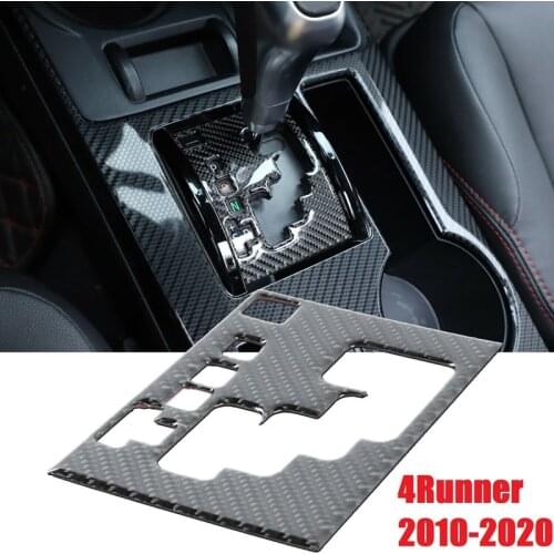 NEW-for Toyota 4Runner 2010-2020 Gear Shift Panel Cover Trim Carbon Fiber Accessory