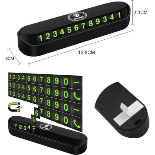 Car Temporary Parking Card Car Park Stop Luminous Number Plate For SAAB 9-4X 9-7X 9-3 9-5 9-2X 9-X 9000 900 600 99 97 Monster