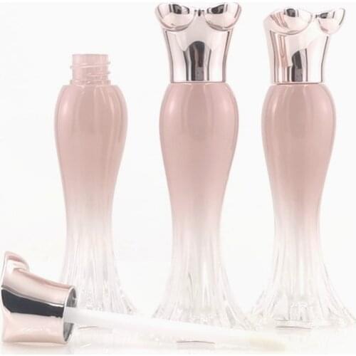 3ml Empty Mermaid Skirt Pink Lip Glaze Tube Lip Gloss Tube Plastic Lip Gloss Container cosmetic Packaging Containers 50pcs
