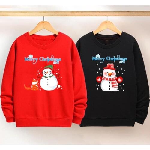Christmas Family T Shirt Xmas Jersey Matching Outfits Mother Father And Children Sweatshirt Mom Daddy Girl Boys Couple Clothes