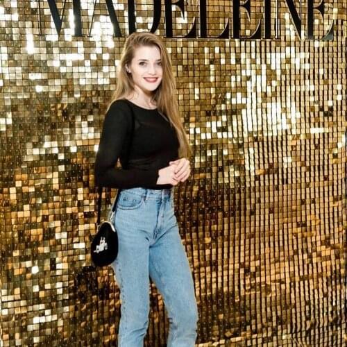 Rose Gold Iridescent Panels Sequin Panel Wedding Backdrop Custom Adverting Sings Shop Window Background Glam Shimmer Sequin Wall