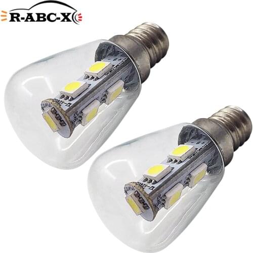RUIANDSION 2Pcs E12 E14 Screw Thread 4242SMD LED 220V Refrigerator Fridge Bulb Oven Lighting 6000K 4300K Warm White Yellow 500Lm