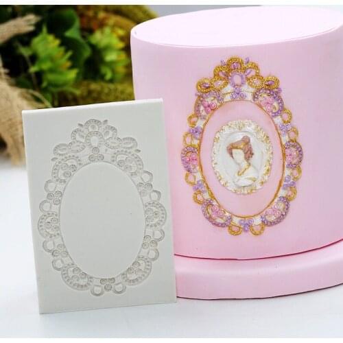 New European style photo frame silicone mold Chocolate fondant mold Mousse Cake Baking Mould