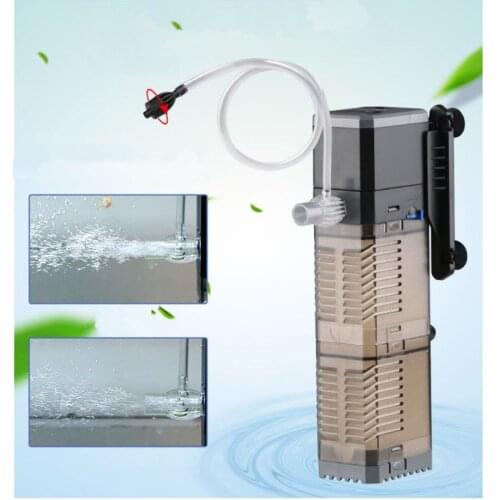 Ultra-quiet high-power fish tank aquarium koi fish tank filter. Circulating water to filter water.3 In 1 Silent Aquarium Filter