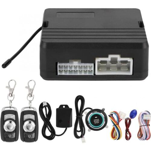 One Button Engine Start Car Vibration Alarm System Ignition Push&Remote Control 12 V (Number 2) alarme voiture