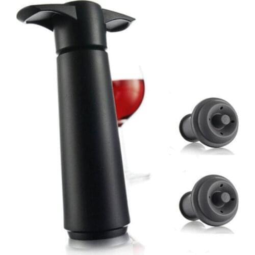 Wine Pump with 2 Stoppers Sealing Preserver Bar Accessories Wine Stoppers Wine Keep Wine Fresh Saver Vacuum cool