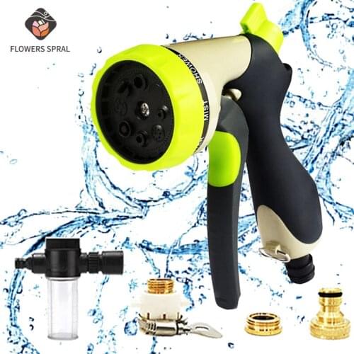 סילונית High-pressure Water Gun Portable Cleaning Car Washer Garden Watering Spray Foam Nozzle Water Gun 2021 Spuitpistool Water