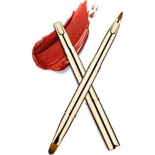 Retractable Eye Brush Professional Makeup Brush 2 Heads Lip Brush Eyeliner Portable Concealer Eyeliner Lipstick Makeup Brush