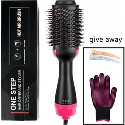 Hair Dryer 1000W 4 IN 1Hair Straightener Hot Air Brush Negative Ion Wet Dry Use Generator Hair Straightener Curler