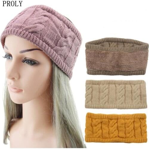 PROLY New Fashion Women Headwear Knitted Turban For Adult High Elastic Hair Band Girls Classic Headband Hair Accessories