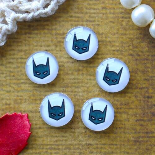 12mm 25mm 14mm 16mm 18mm 20mm Photo Glass Cabochons Round Cameo Set Handmade Settings Bat 02