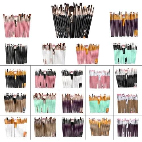 20pcs Makeup Brushes Pro Eyeshadow Powder Foundation Eyes Eyebrow Lip Eyeliner Blending Make up Brush Tool 22colors optional