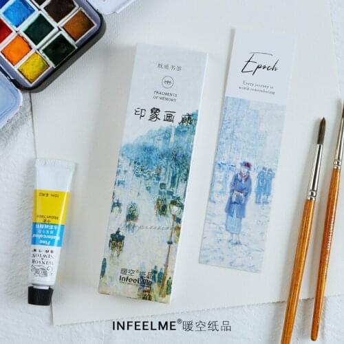 30 Pcs/Set Flower Plant Art Paintings Paper Bookmark Book Holder Message Card Gift Stationery