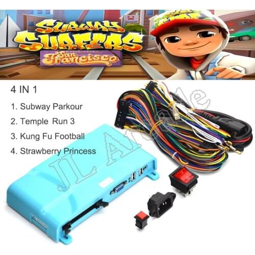 Arcade Racing Video Game Temple Run Kung Fu Football Race Against Time Subway Parkour Motherboard with Wires Cable for DIY Kit