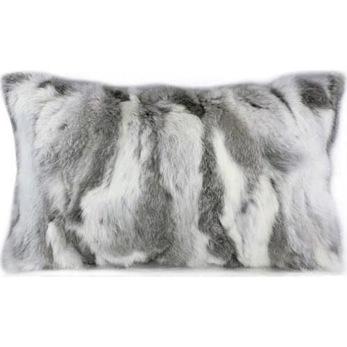 Free Shipping CX-D-14 Single Side European Fashion Home & Hotel Real Rabbit Fur Pillow Cover Pillowcase Soft Cushion