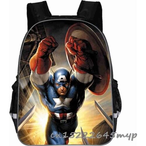 Brand School Bags Captain America Children Backpacks for Girls Boys Waterproof Primary Schoolbag Mochila Bookbag