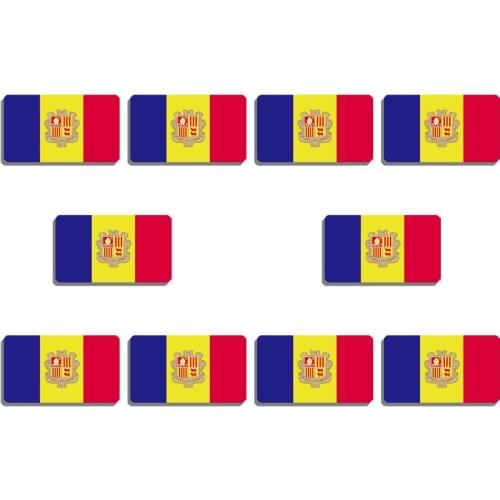 10Pcs Principality of Andorra Flag Brooch Vintage Pin Flag Large Badge Patriotic Jewelry Backpacks Accessory