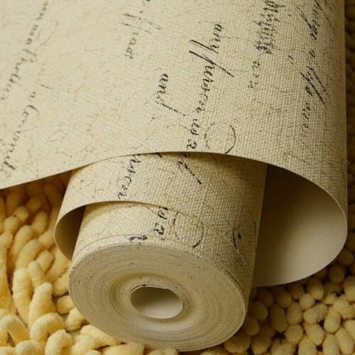 Letter Modern Wallpapers For Living Room Vintage Letter Wall Paper Roll Pvc Wallpaper For Walls Vinyl Papel De Parede Para Sala