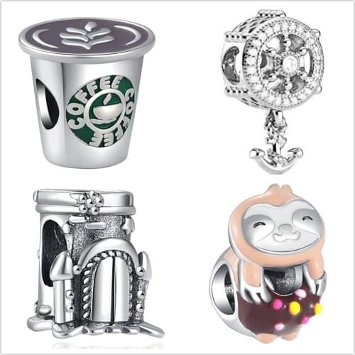 925 Sterling Silver Animal Rabbit Koala Bear Cat Charm Beads Fit Original Pandora charms Bracelet For Women DIY Jewelry