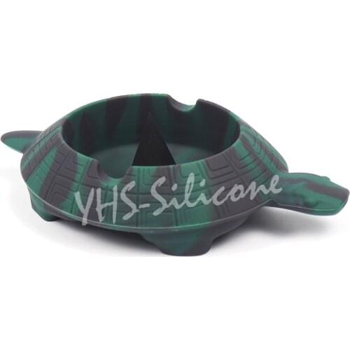 Turtle Silicone Cigarette AshtrayHeat Resistant Square Ash Tray For Tobacco Tap Center Assorted Ashtray home or outdoor