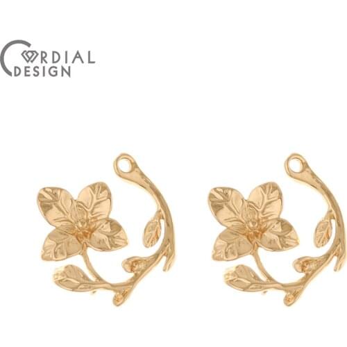 Cordial Design 100Pcs 18*24M Jewelry Accessories/Charms/Flower Shape/Copper/Earrings Findings & Components/Hand Made/DIY Pendant