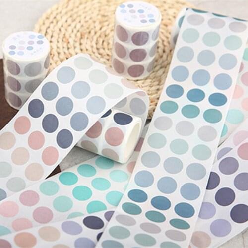 60mmx3m Base Element Decorative Masking Tape Color Big Dot Washi Tape Diy Scrapbooking Washi Sticker Memo Label Deco Stationery