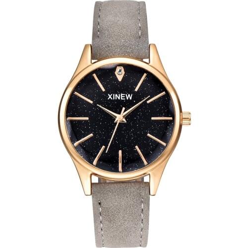 Cheap Watches Women Brand Leather Quartz Wristwatches Ladies Simple Fashion Designer Watch New For Women Reloj Mujer Black 5926